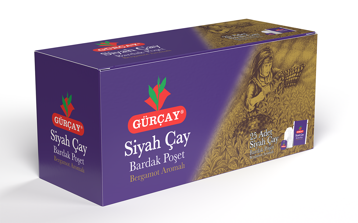 GÜRÇAY 25'Lİ BARDAK SÜZEN POŞET BERGAMOT AROMALI 50G ÇAY