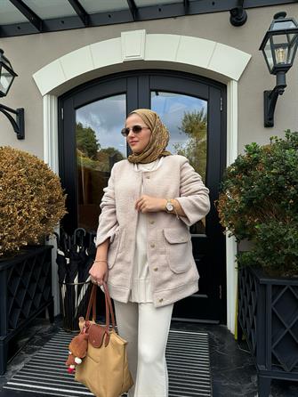 Teddy Ceket Hırka – Sonbahar/Kış Koleksiyonu Bej