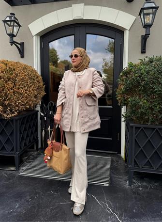 Teddy Ceket Hırka – Sonbahar/Kış Koleksiyonu Bej