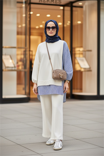 طقم قميص خطي طقم مزدوج أكرو