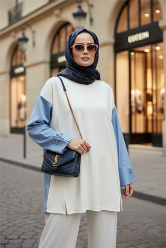 Melora Modal Kumaş Gömlek Detaylı İkili Takım – Ekru