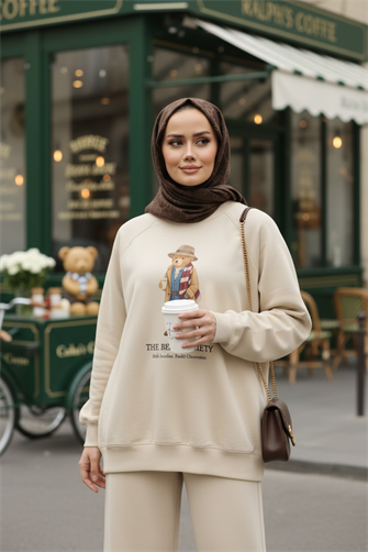 The Bear Sea Comfort Set İkili Takım Krem Vanilya 