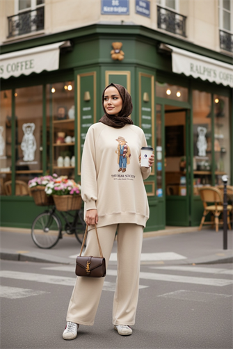 The Bear Sea Comfort Set İkili Takım Krem Vanilya 