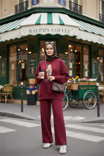 The Bear Sea Comfort Set İkili Takım Bordo