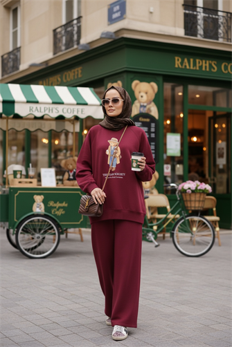 The Bear Sea Comfort Set İkili Takım Bordo