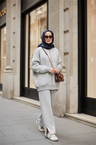  3 İplik Şardonlu Bomber Takım | Pamuklu Rahat Takım Grimelanj