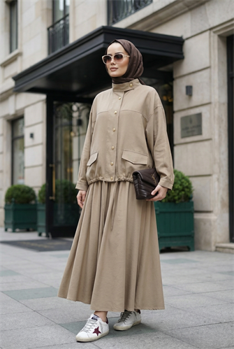 Aurelia Gold Tensel Set- Etekli Takım –Bej