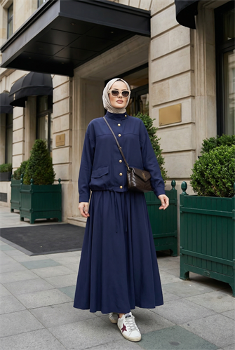 Aurelia Gold Tensel Set- Etekli Takım – Lacivert