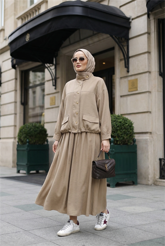 Aurelia Gold Tensel Set- Etekli Takım –Bej