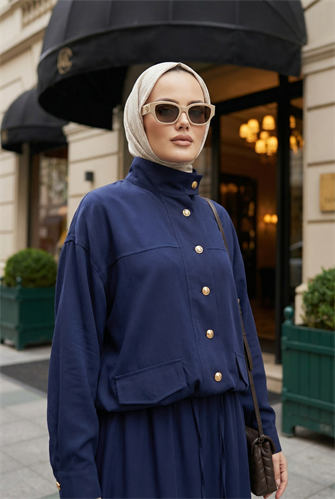 Aurelia Gold Tensel Set- Etekli Takım – Lacivert
