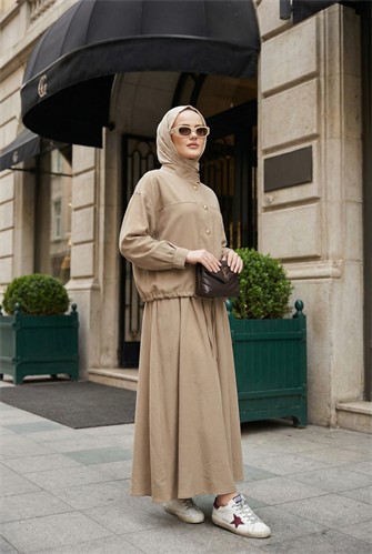 Aurelia Gold Tensel Set- Etekli Takım –Bej
