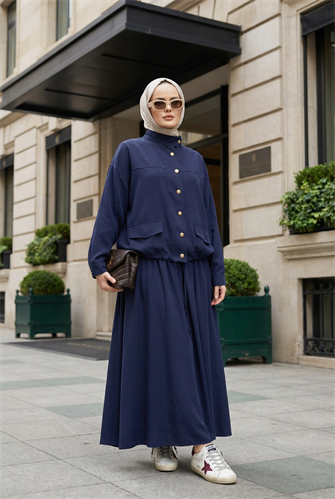Aurelia Gold Tensel Set- Etekli Takım – Lacivert