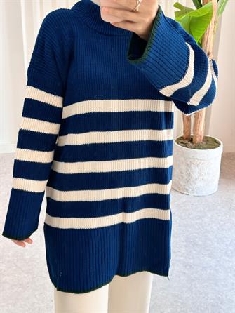 تونيك تريكو مخطط صياد السمك ساكس أزرق