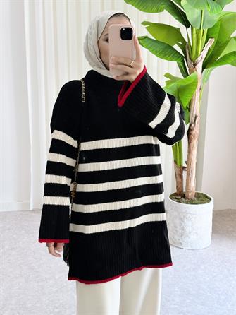 تونيك تونيك صياد مخطط أسود