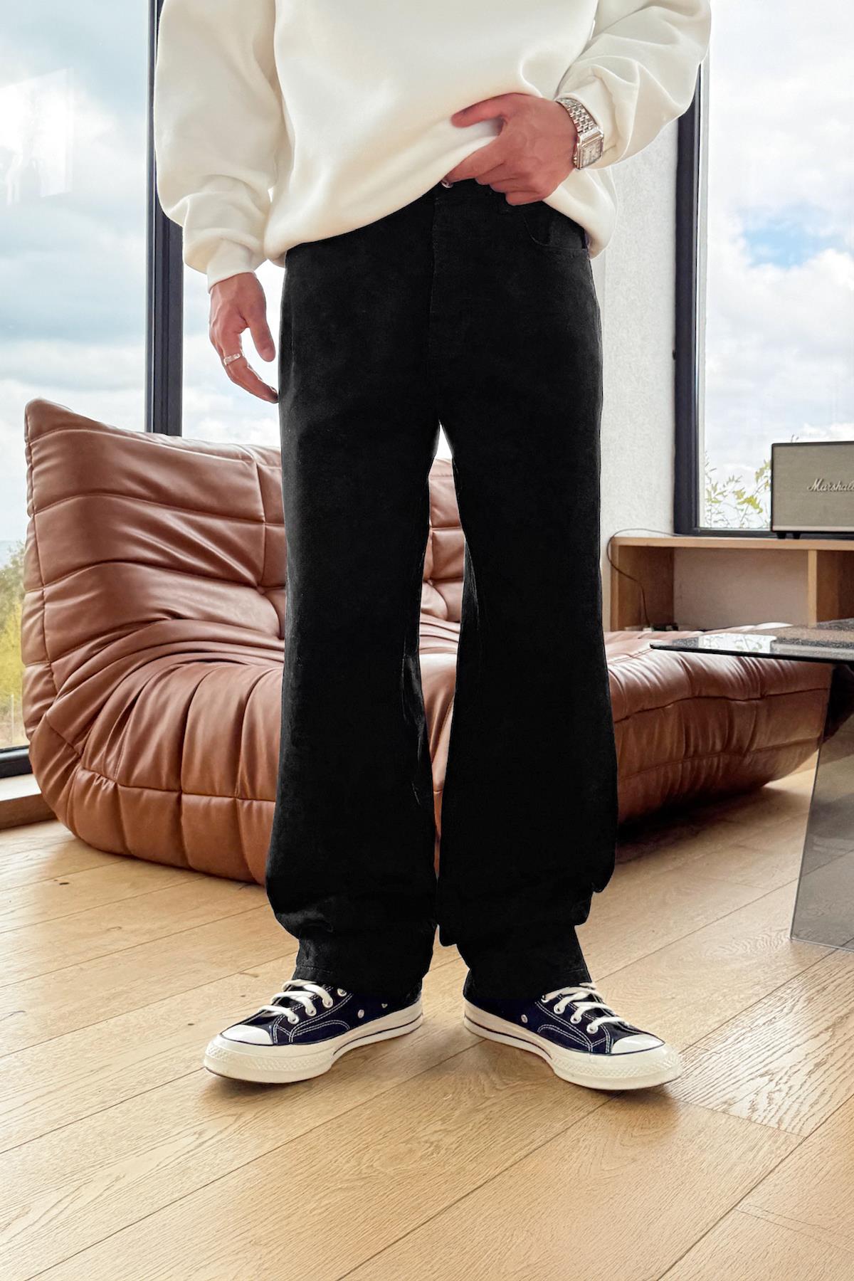 Basic Baggy Siyah Jean