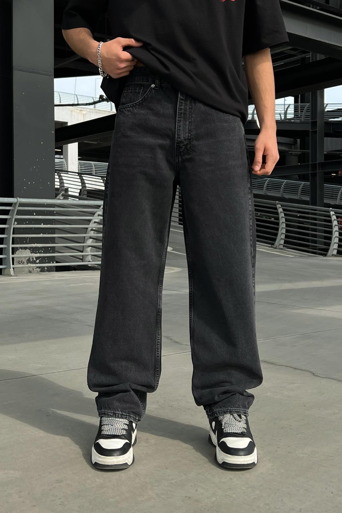 Basic Antrasit Baggy Jean