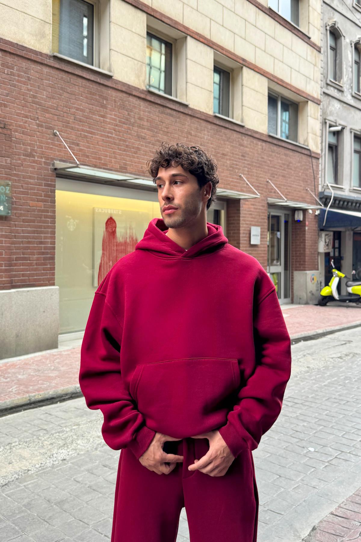 Basic Bordo Hoodie