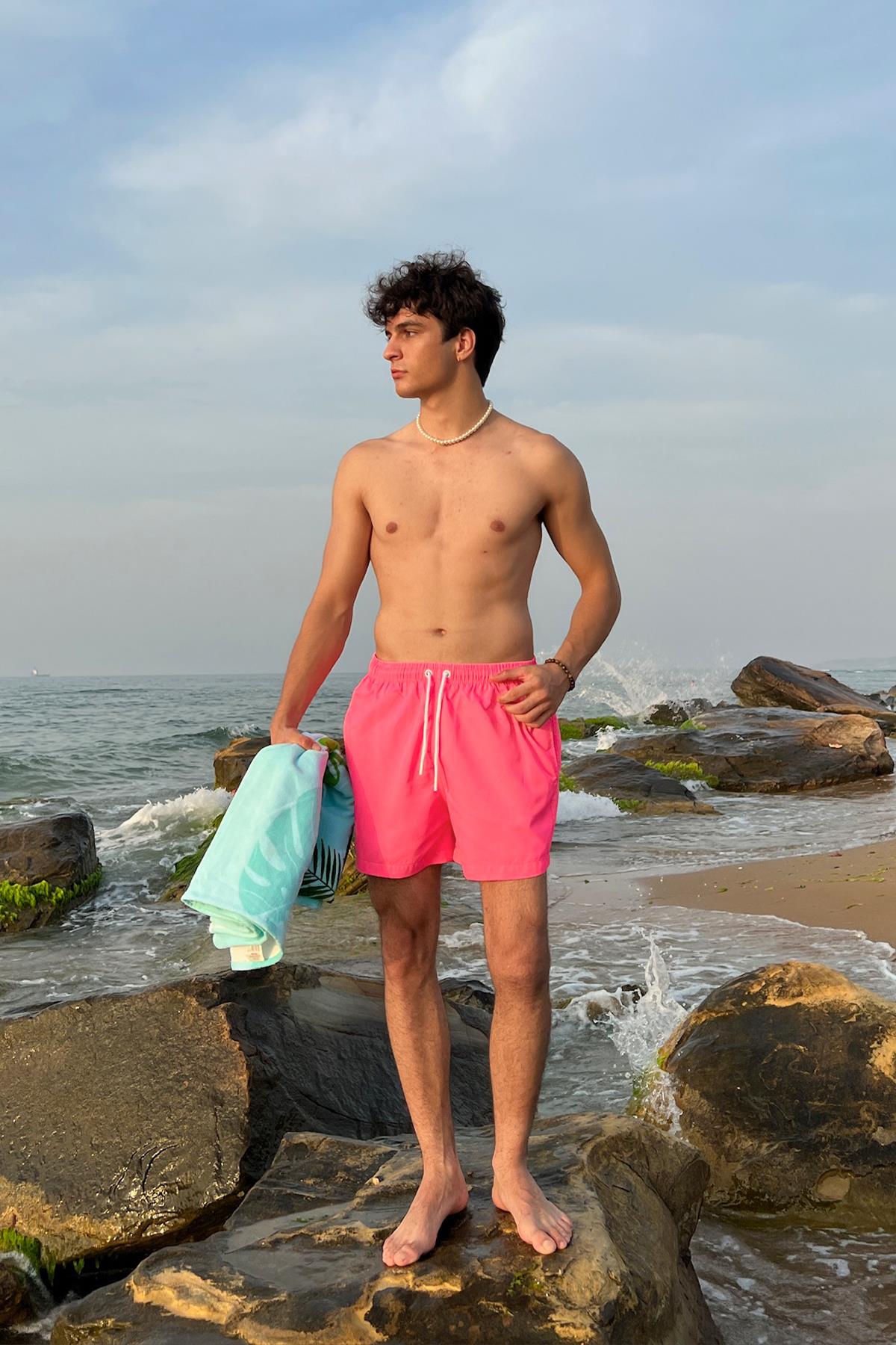 Basic Pembe Deniz Şortu
