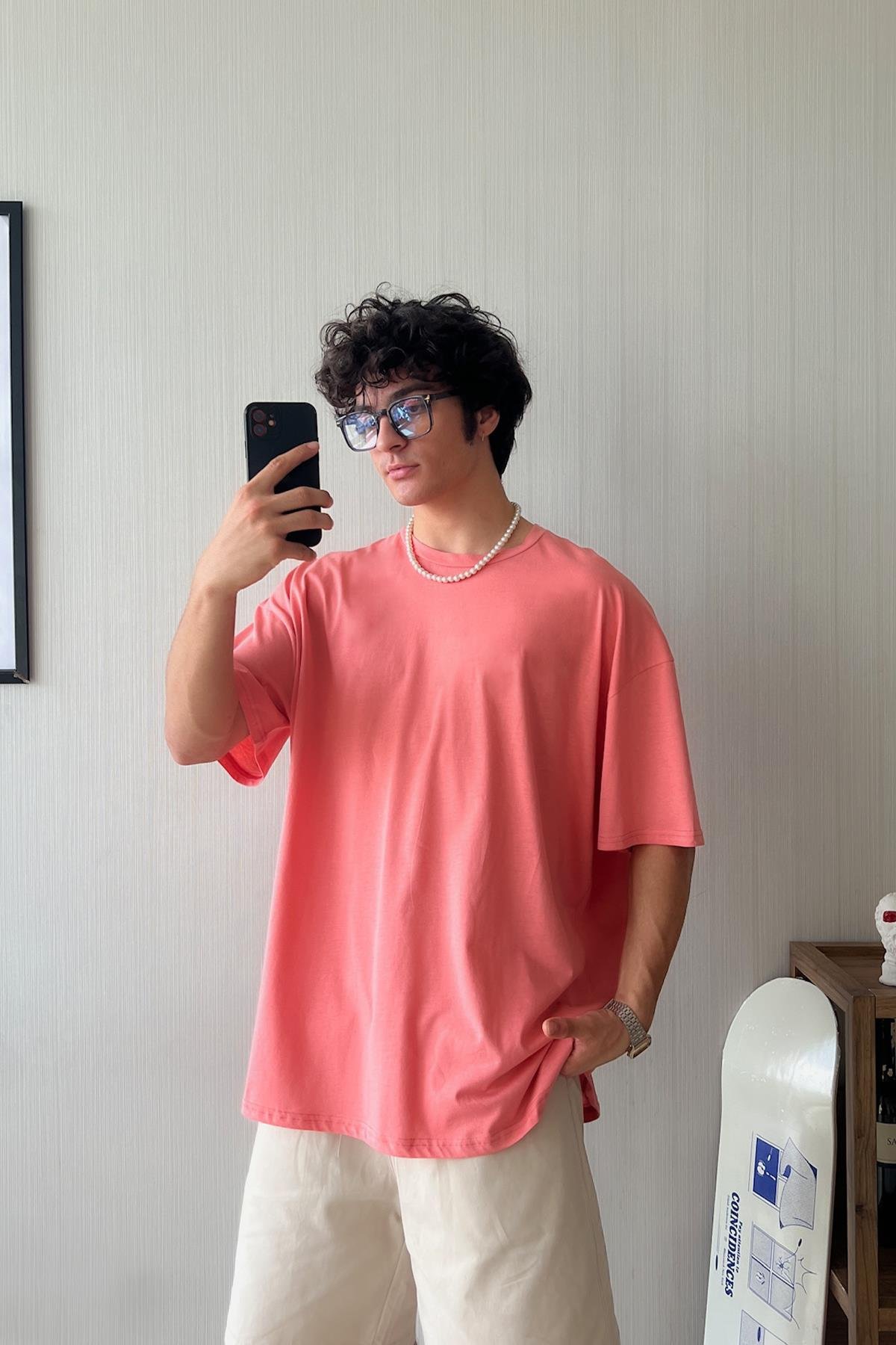 Basic Regular Fit Pembe Tişört