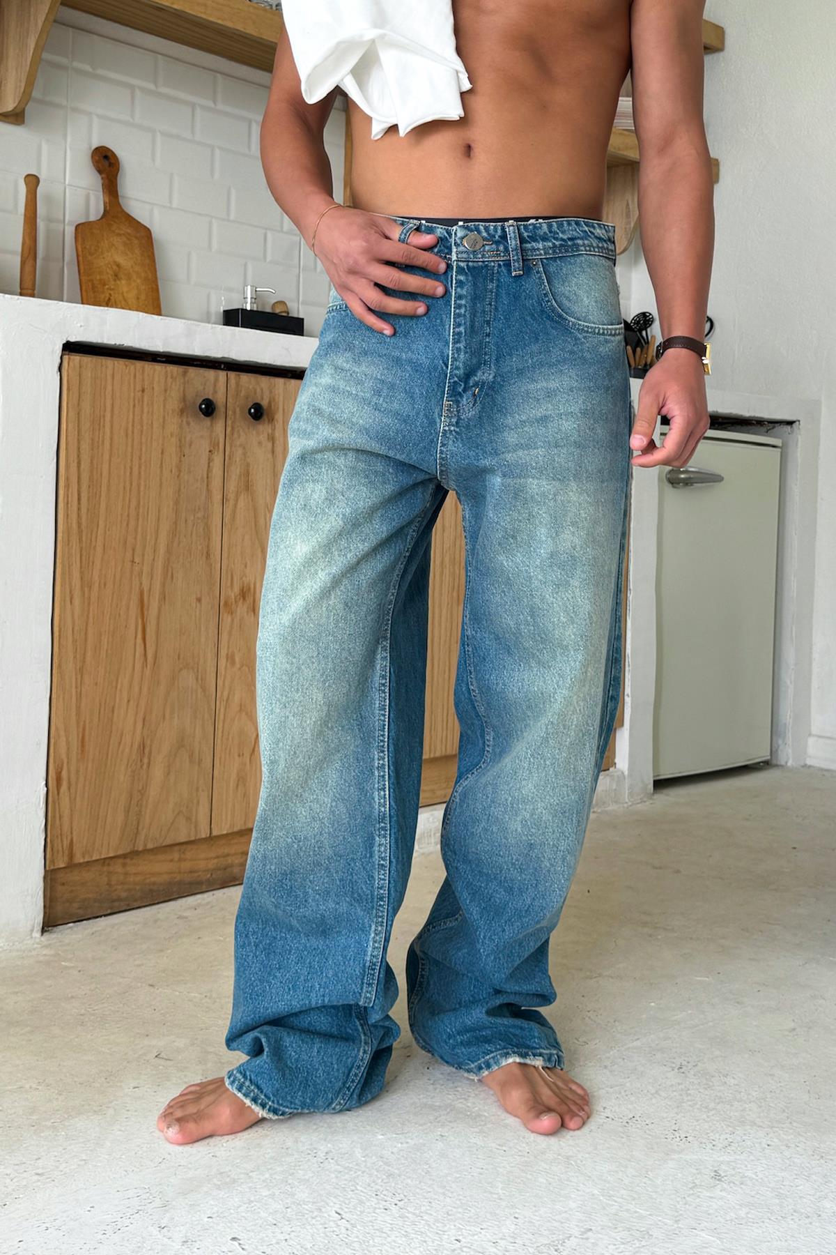 Basic Yıkamalı Regular Jean