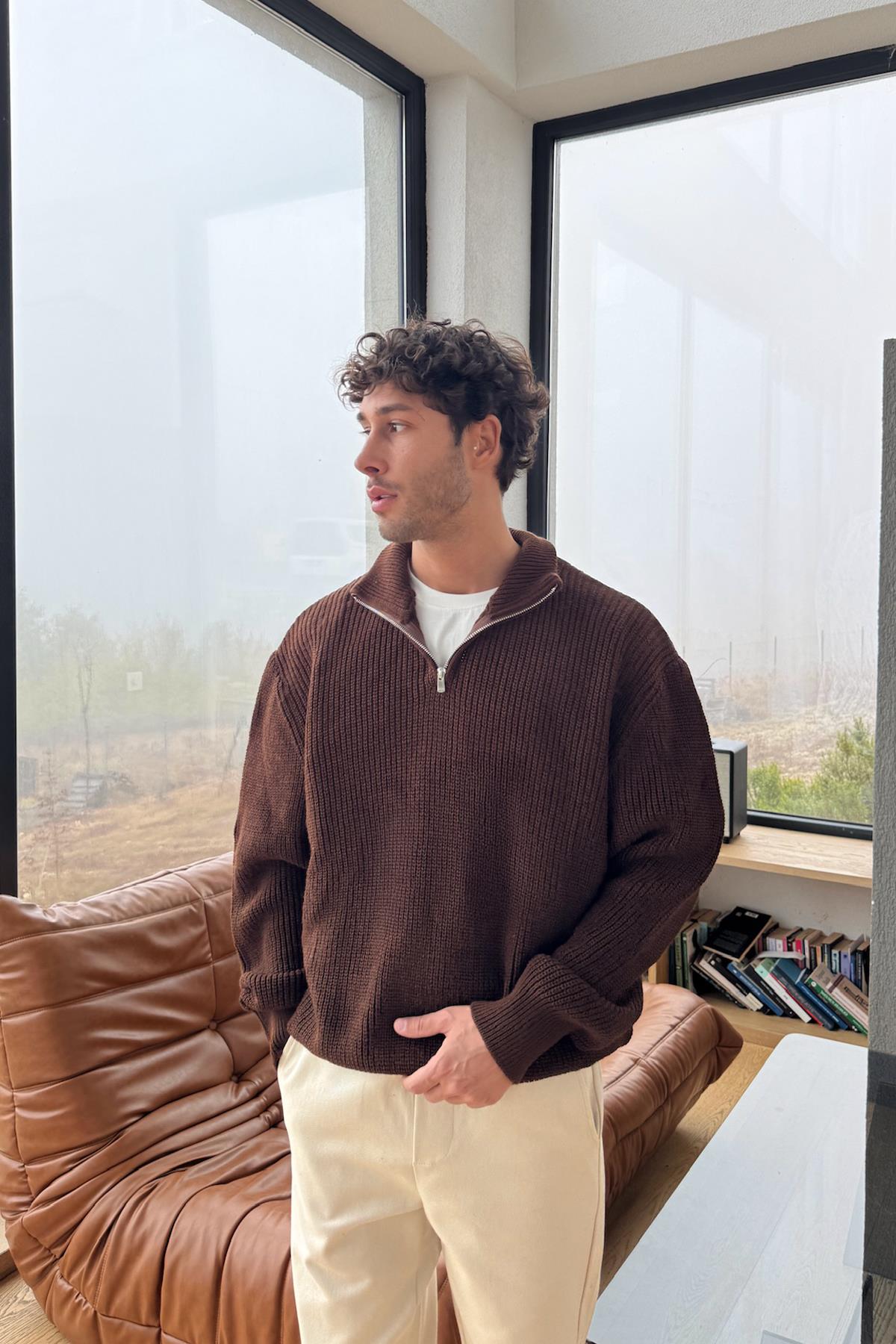 Half Zip Triko Kazak