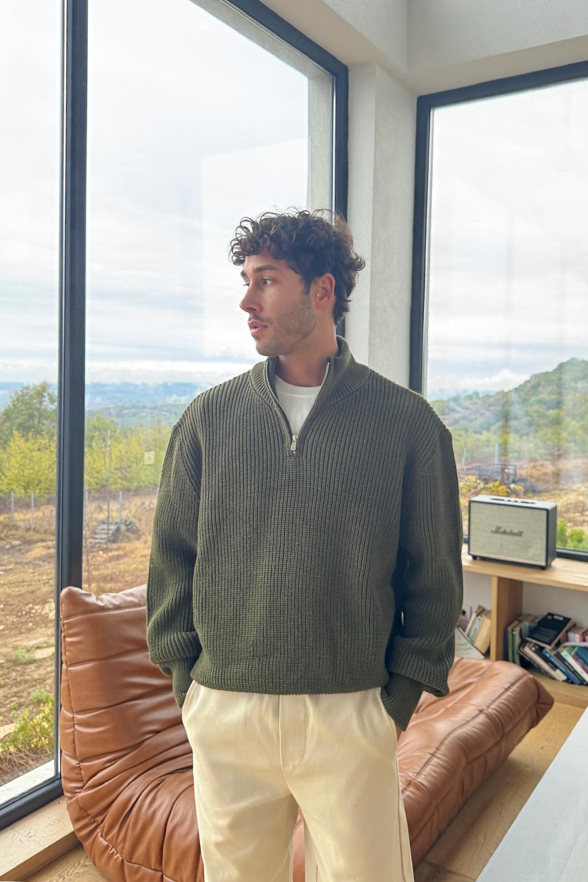 Half Zip Triko Kazak