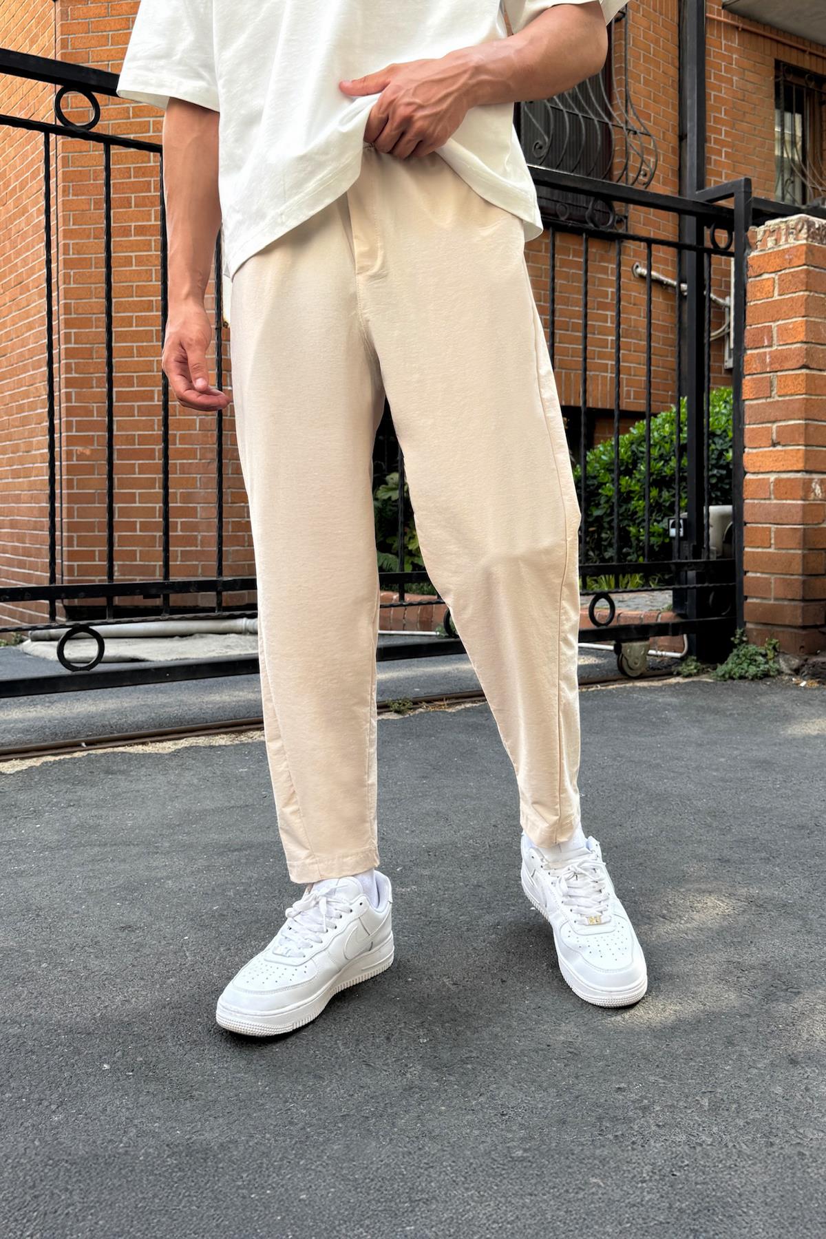 Paraşüt Kumaş Boyfriend Kalıp Pantolon