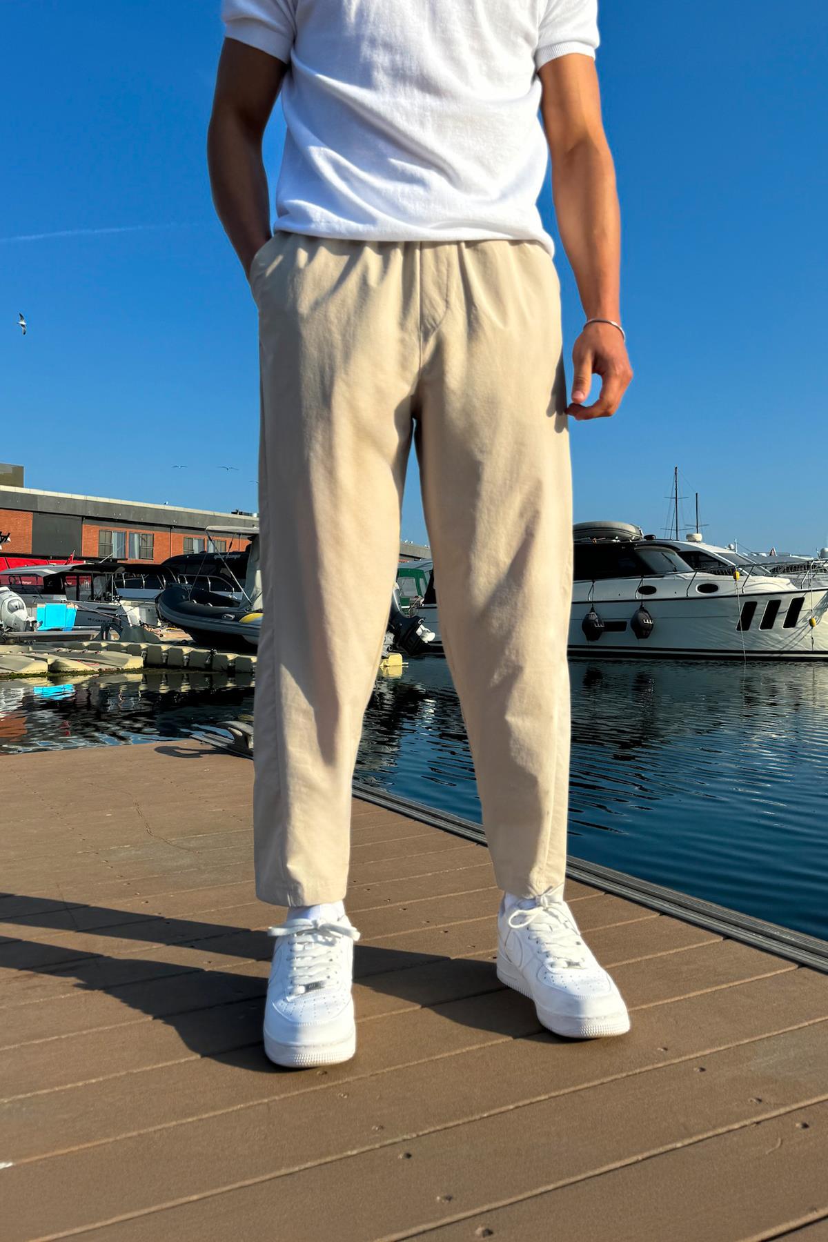 Paraşüt Kumaş Boyfriend Kalıp Pantolon