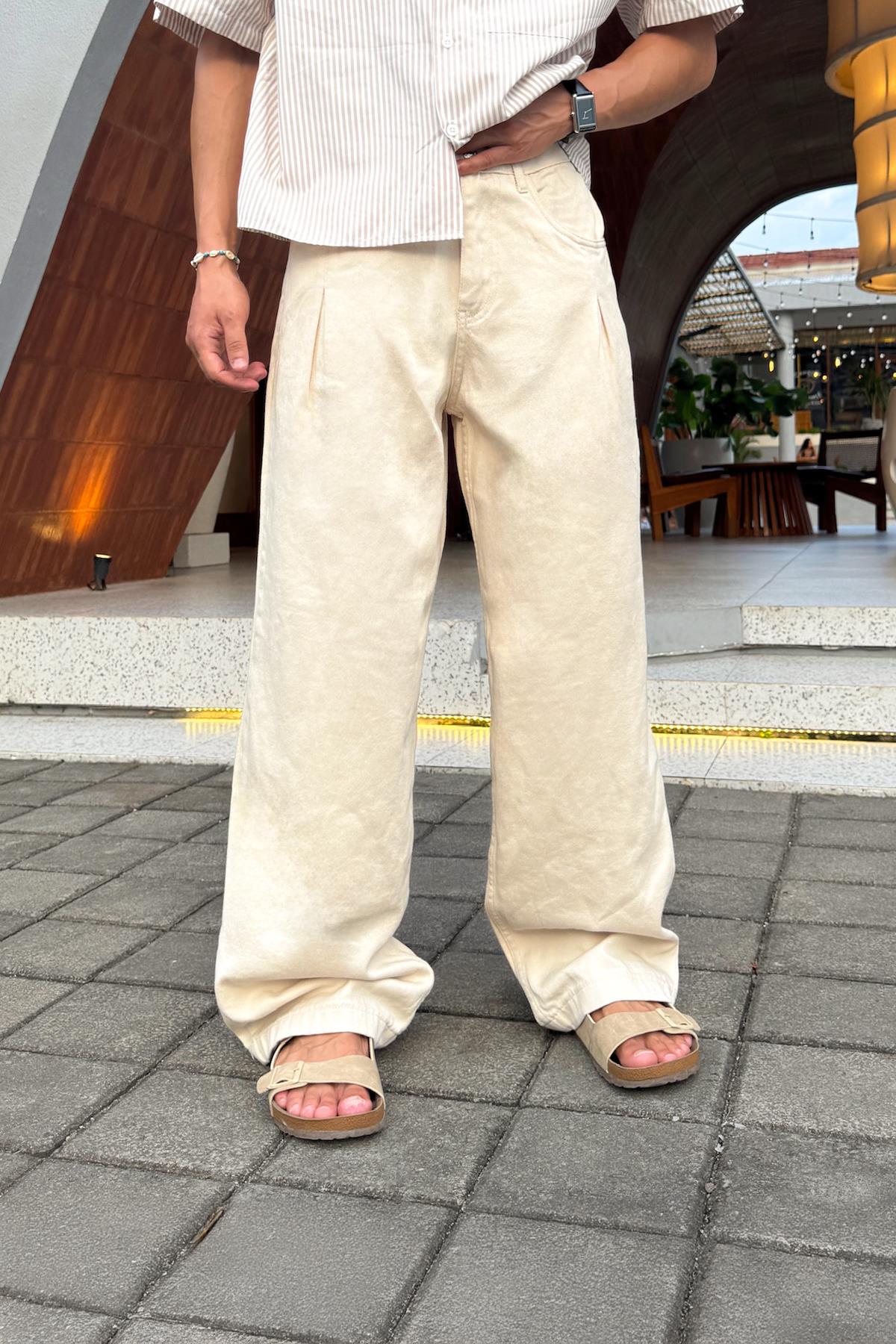 Pileli Gabardin Pantolon