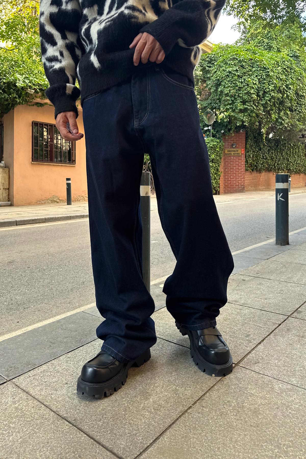 Yıkamalı Baggy Jean