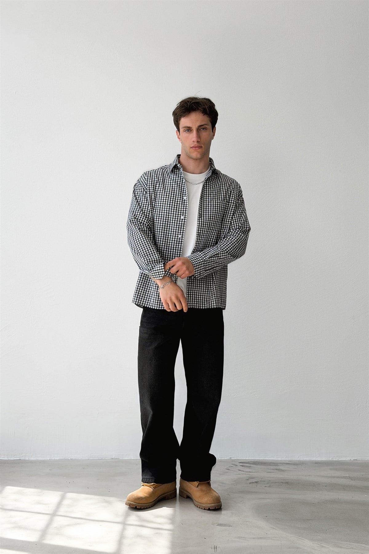 404 Sırt Baskılı Kareli Gömlek