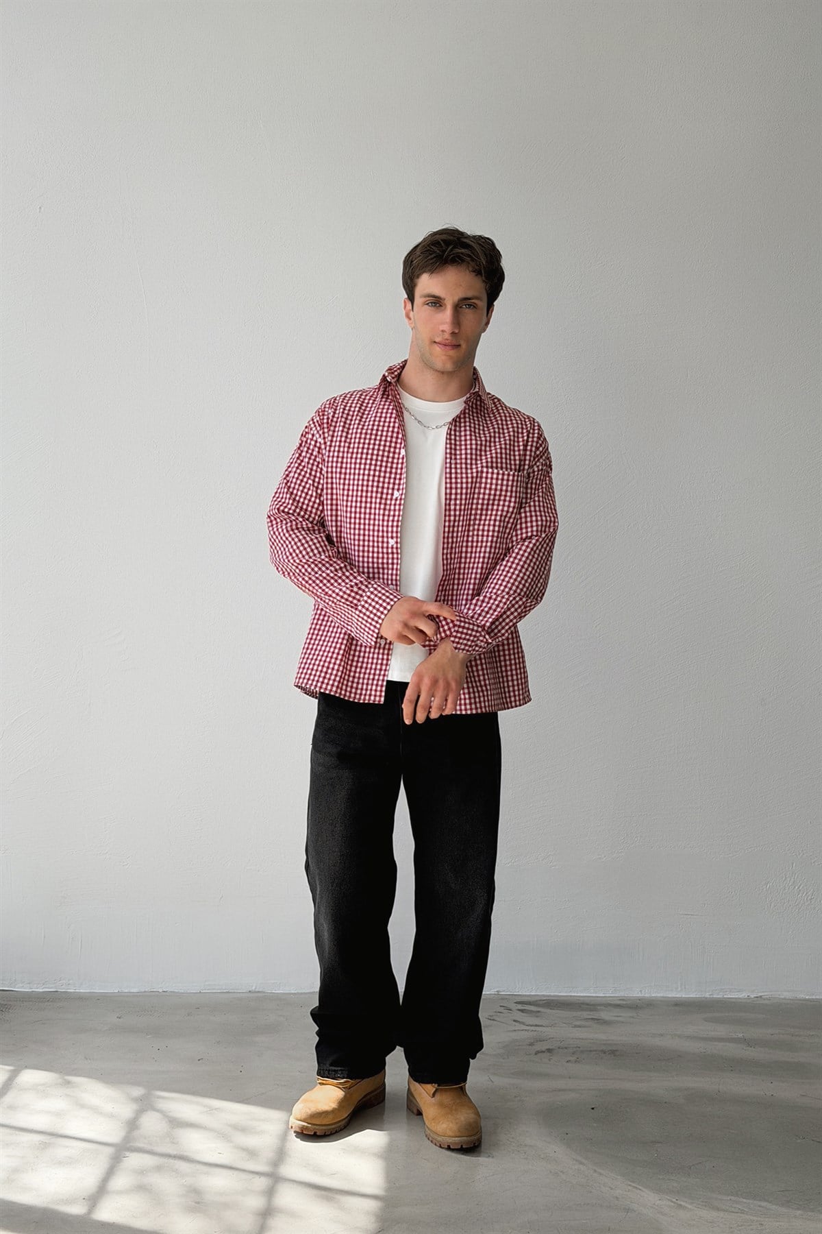 404 Sırt Baskılı Kareli Gömlek