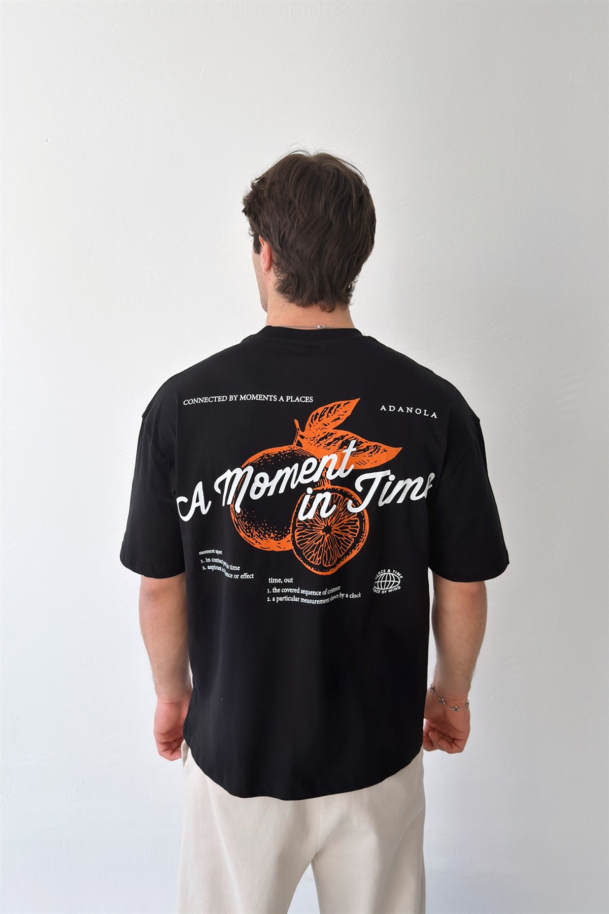 A Moment İn Time Baskılı Oversize Tişört