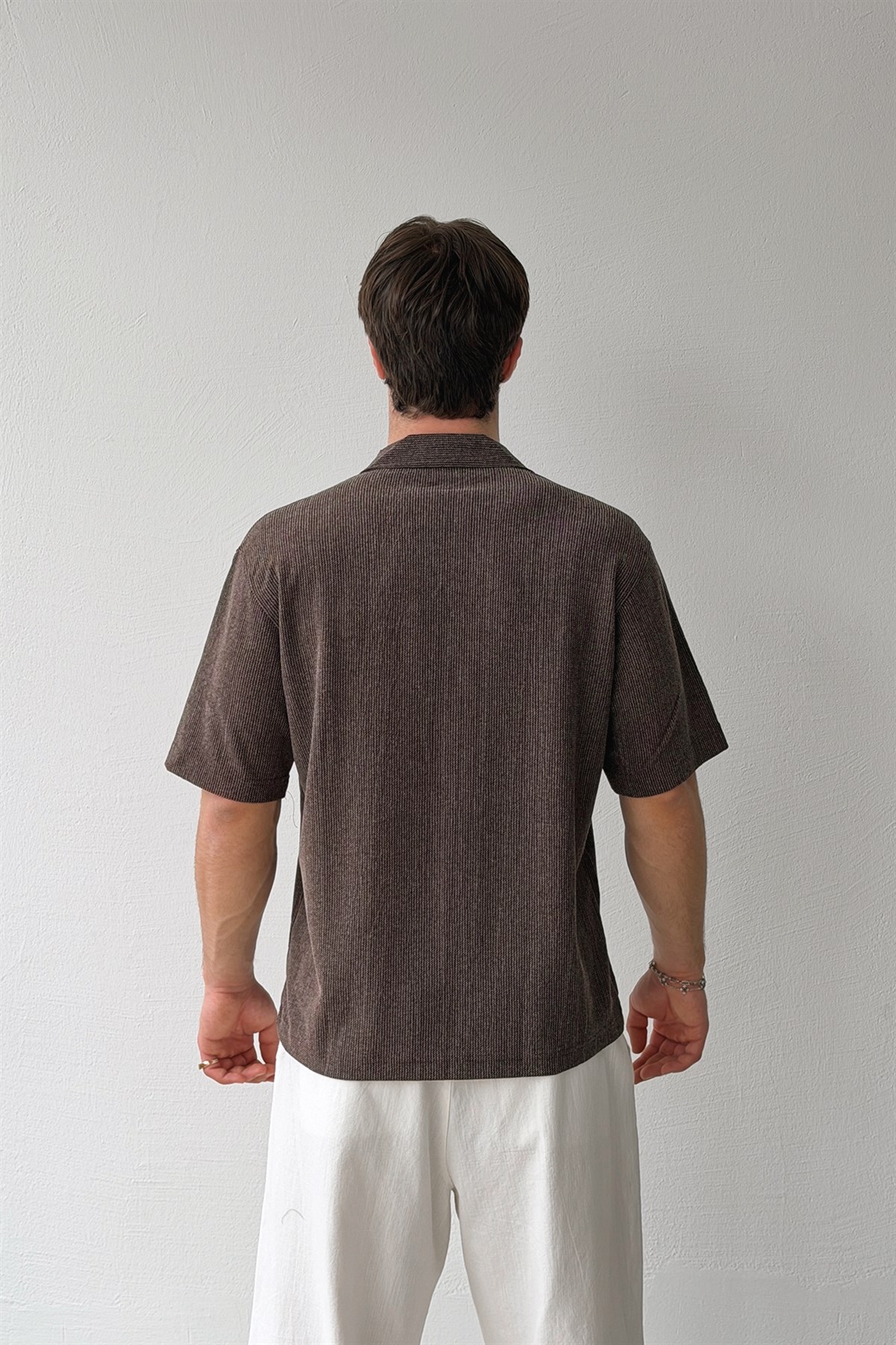 Apaş Yaka Dokuma Gömlek