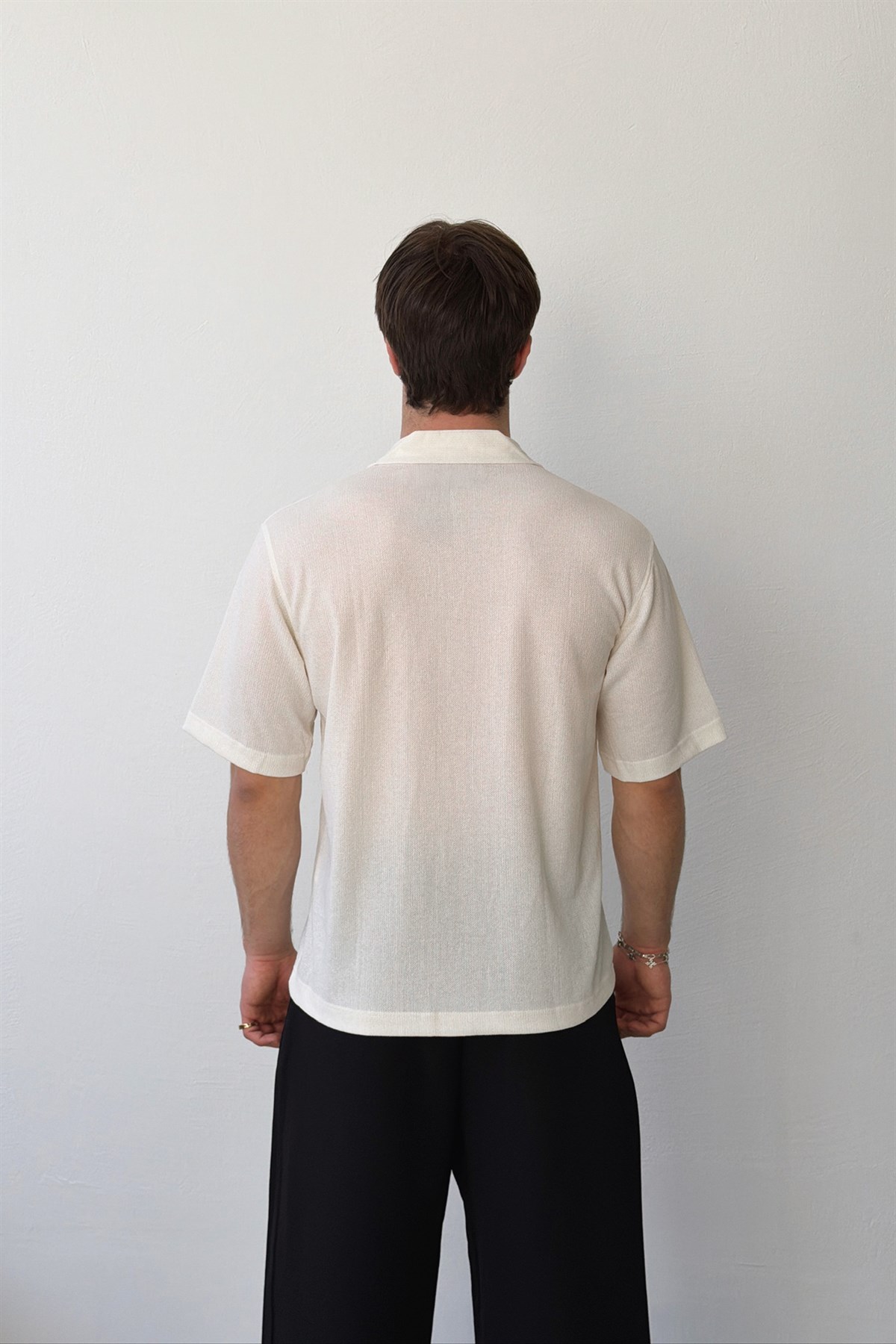 Apaş Yaka Dokuma Gömlek