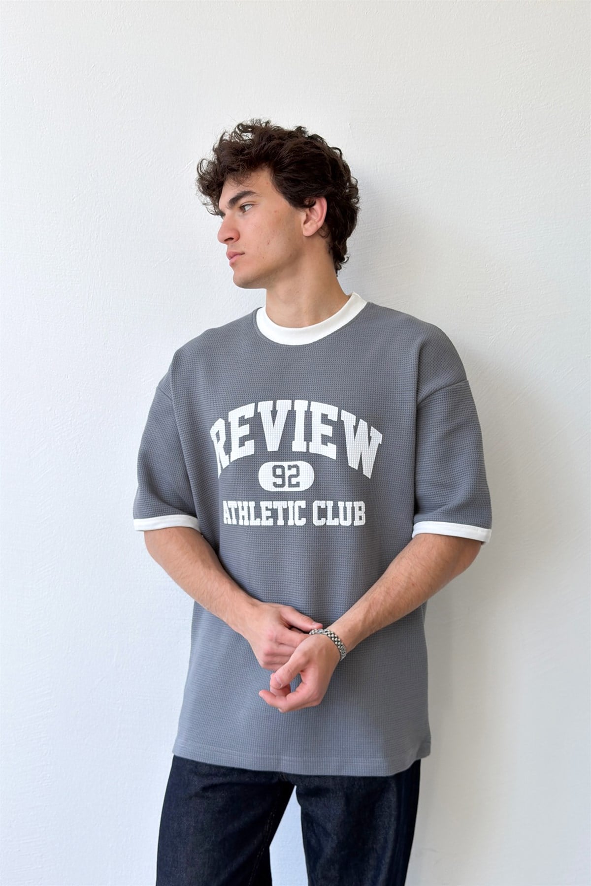 Athletic Club 92 Baskılı Oversize Tişört