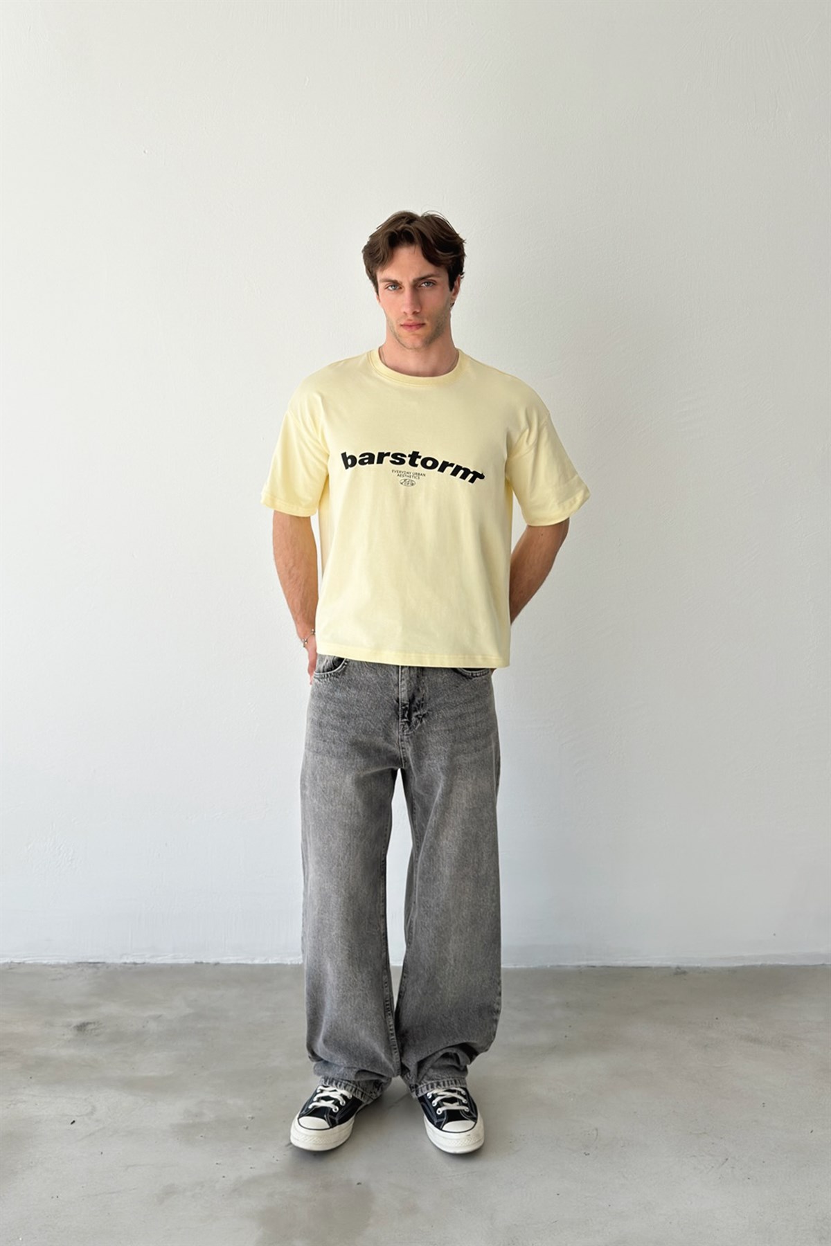 Barstorm Baskılı Crop Tişört