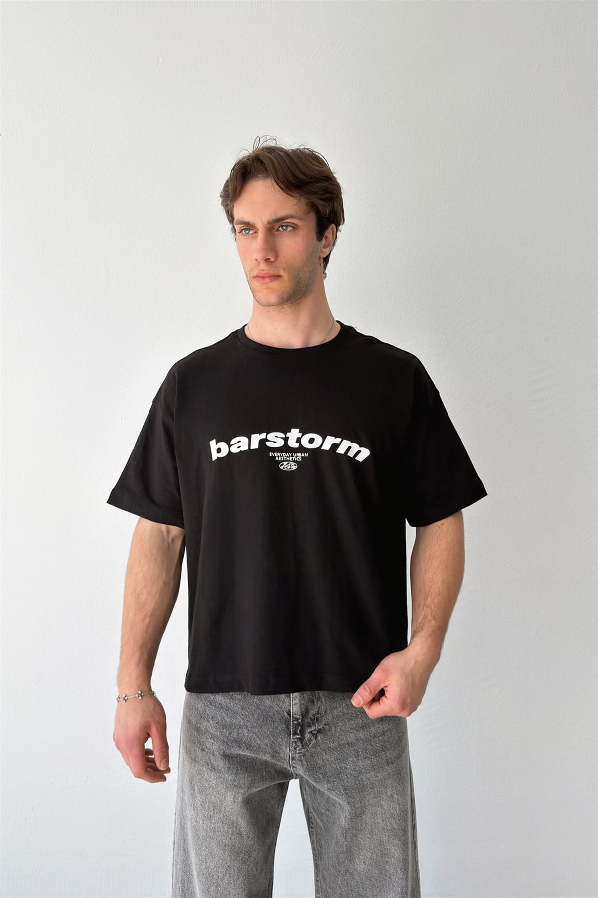 Barstorm Baskılı Crop Tişört