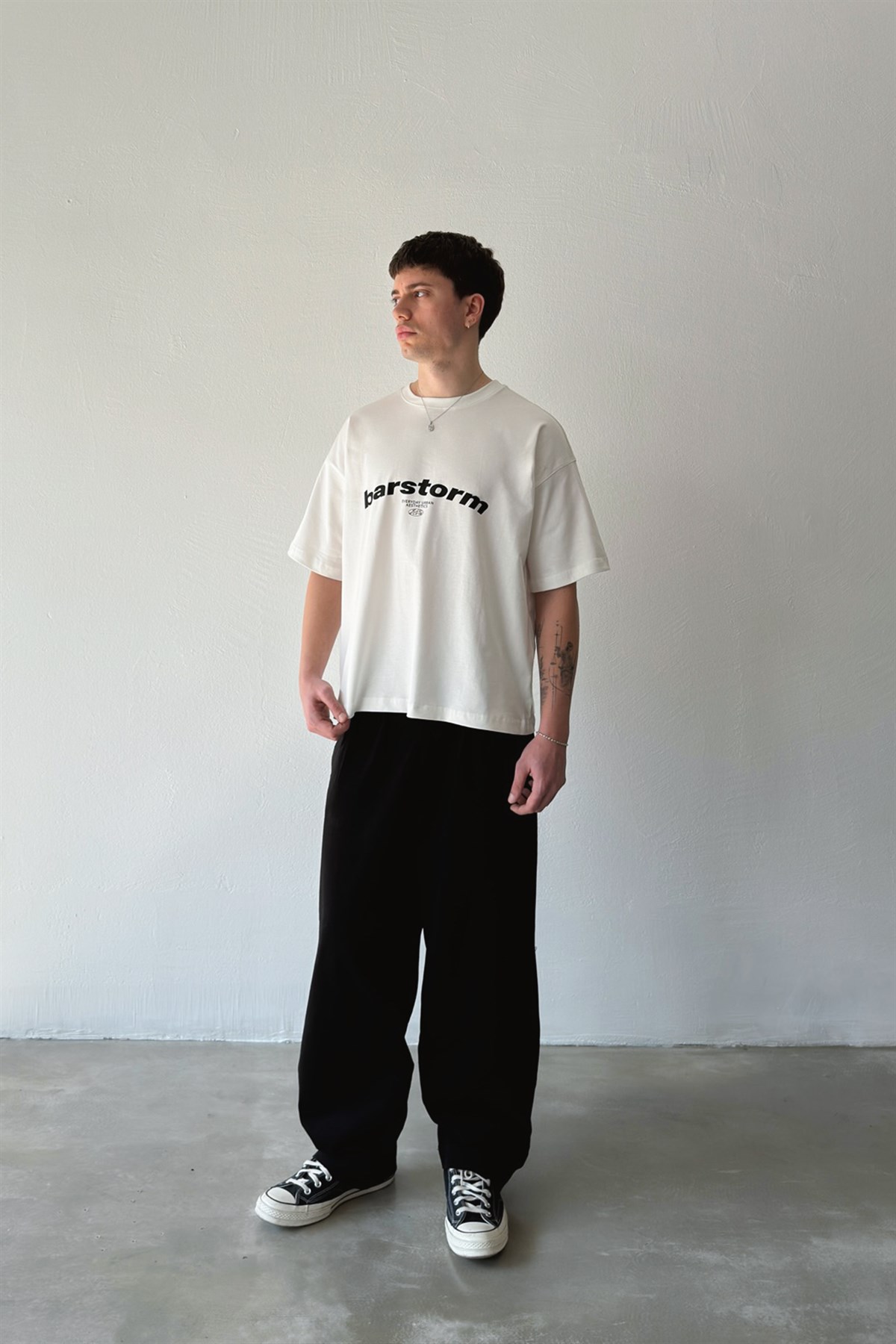 Barstorm Baskılı Crop Tişört