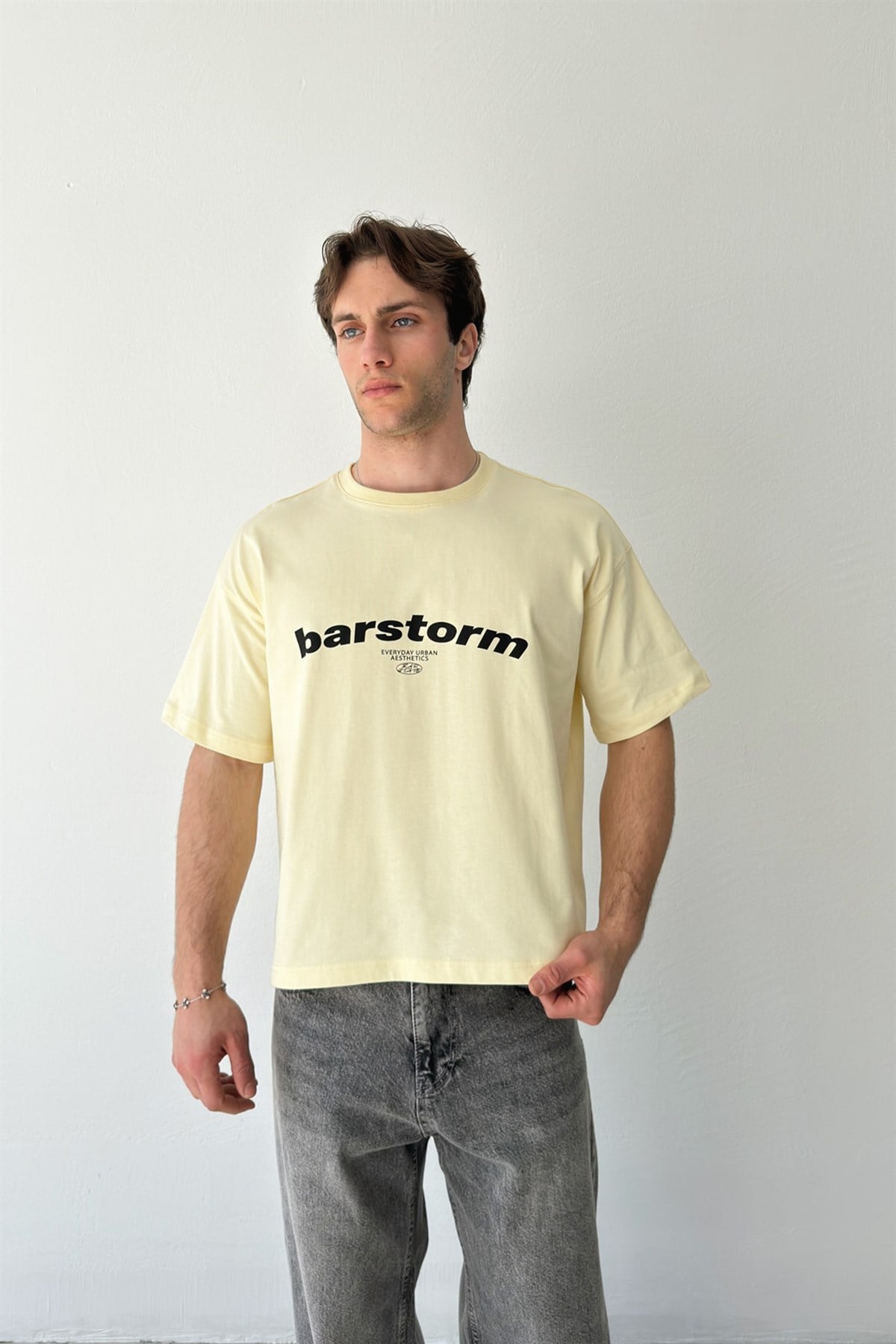 Barstorm Baskılı Crop Tişört