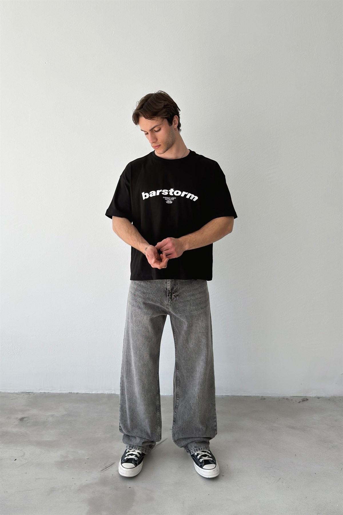 Barstorm Baskılı Crop Tişört