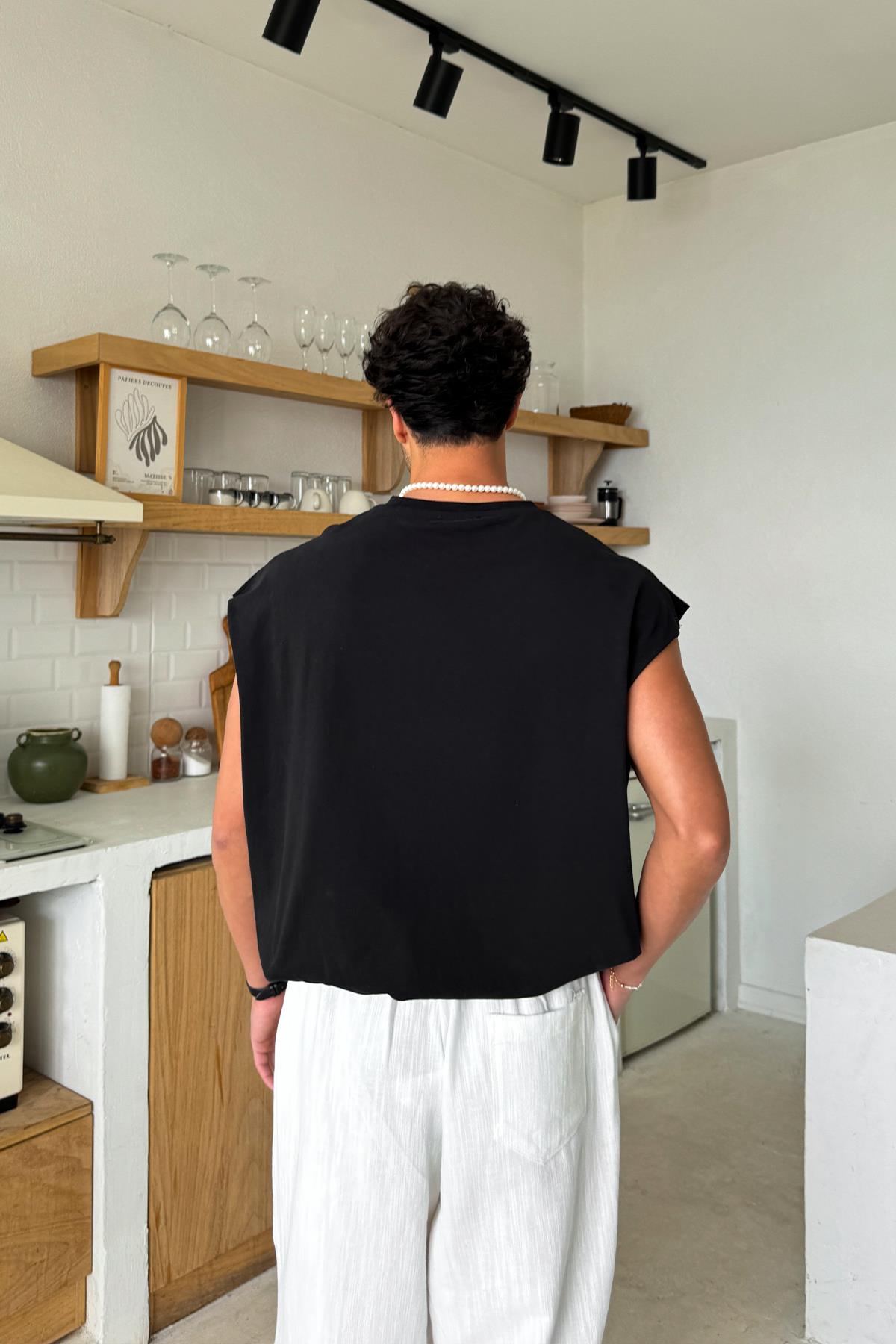 Basic Oversize Atlet Siyah