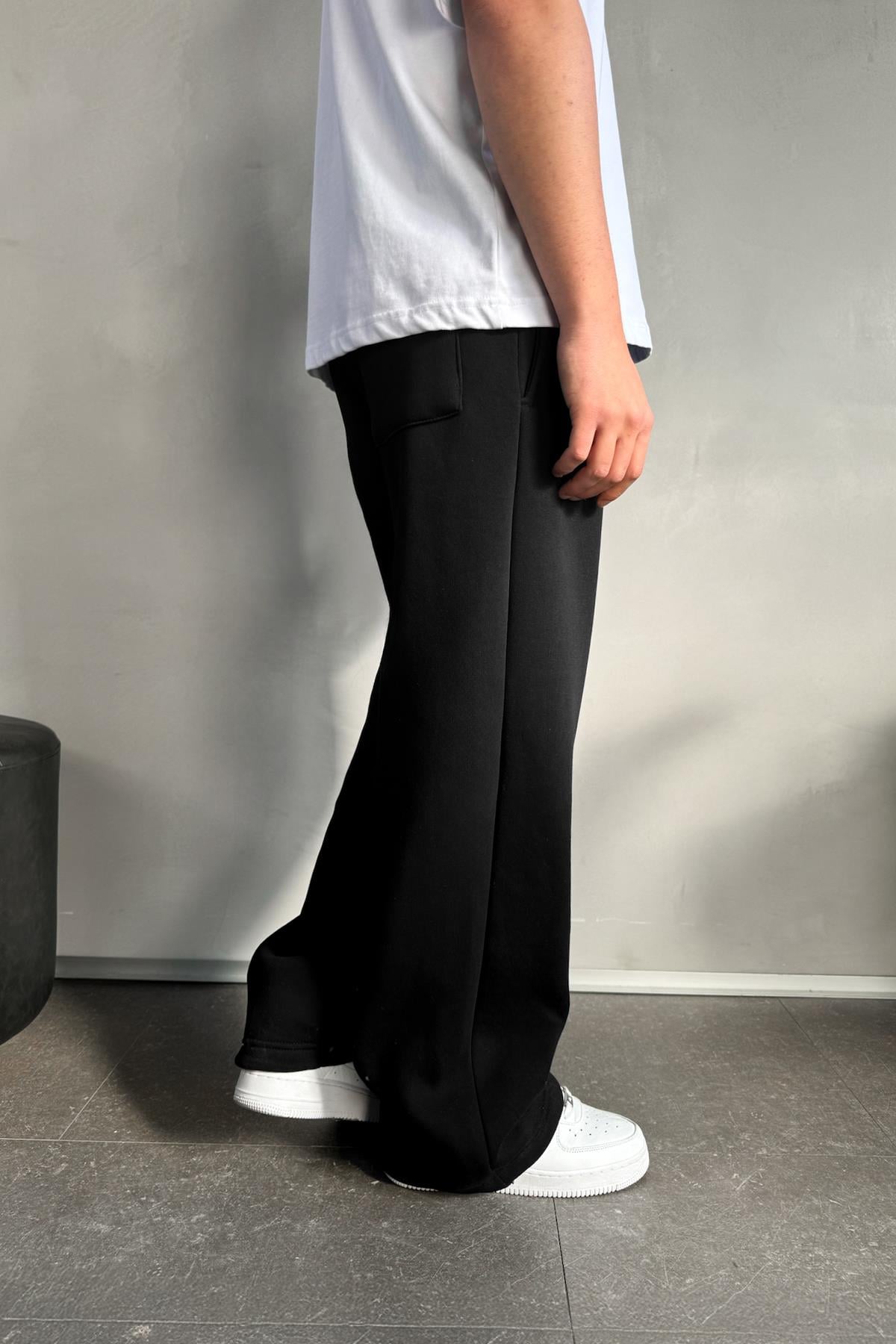 Basıc Baggy Siyah Eşofman Altı