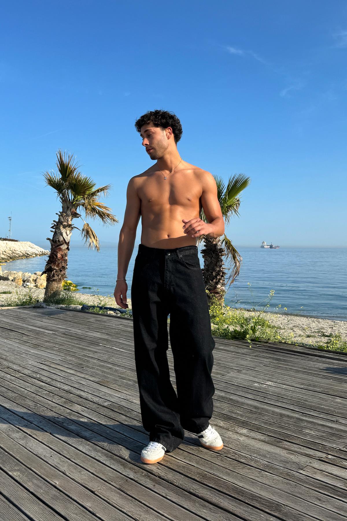 Basic Baggy Jean Siyah