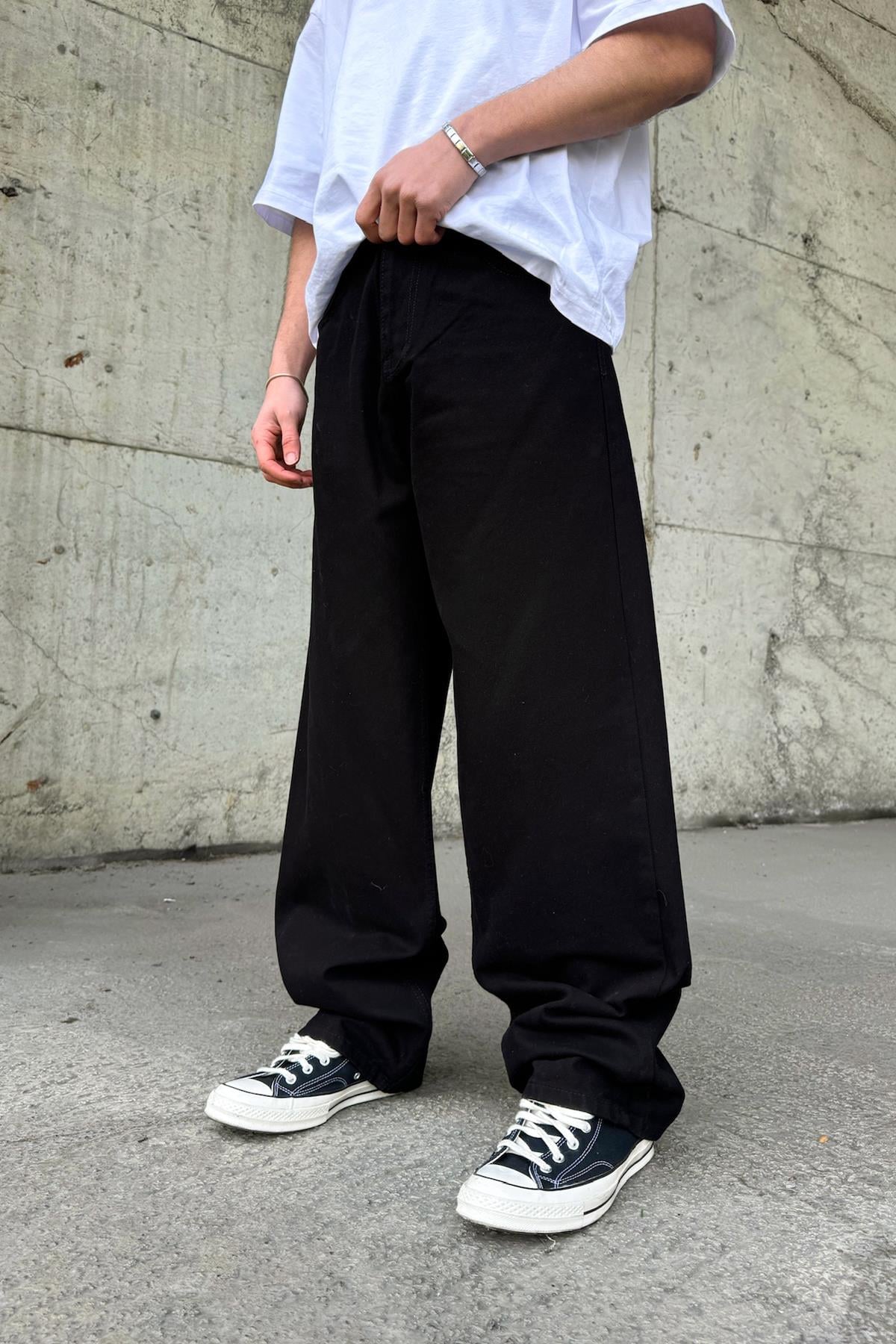 Basic Baggy Jean Siyah