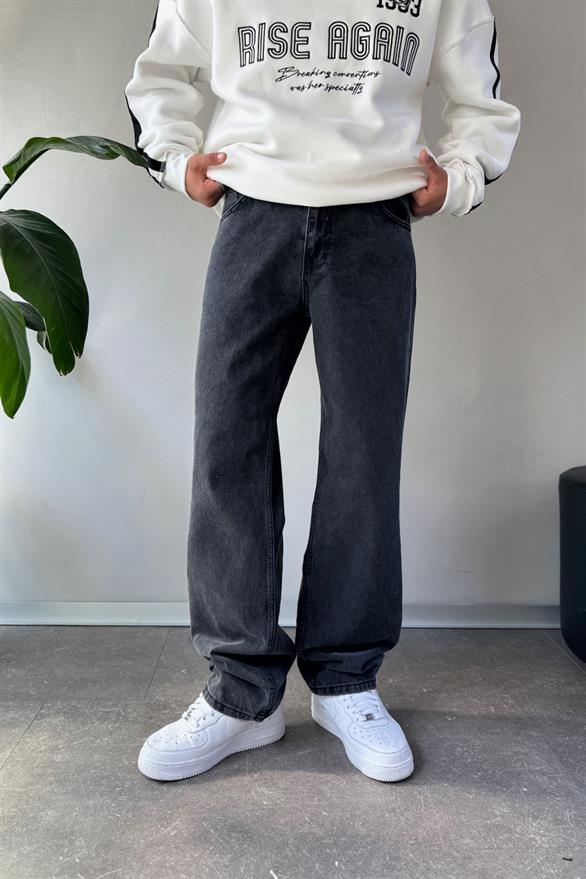 Basic Antrasit Baggy Jean