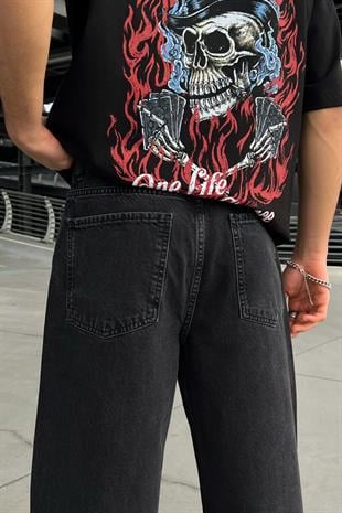 Basic Baggy Jean Antrasit