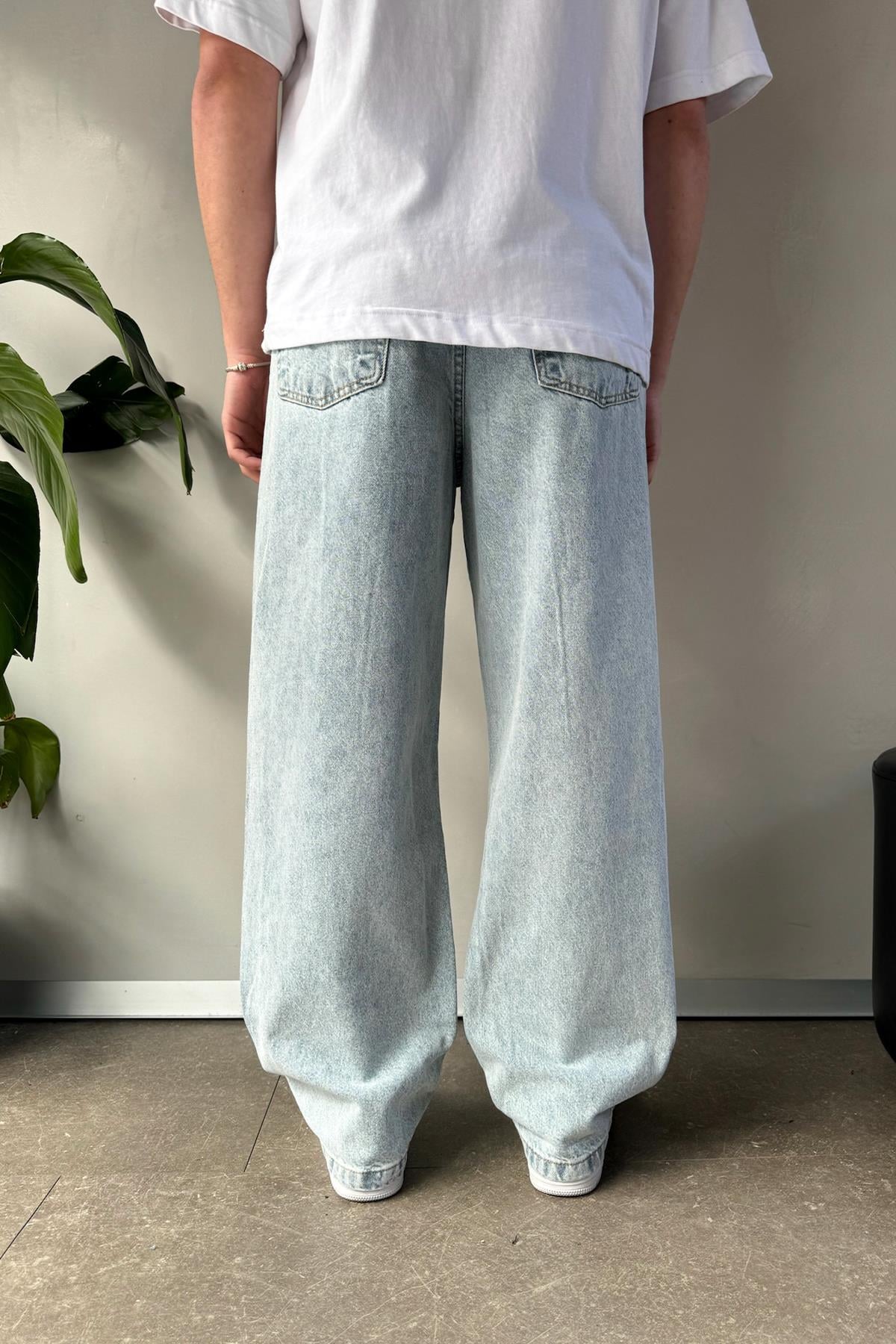 Basic Buz Mavi Baggy Jean