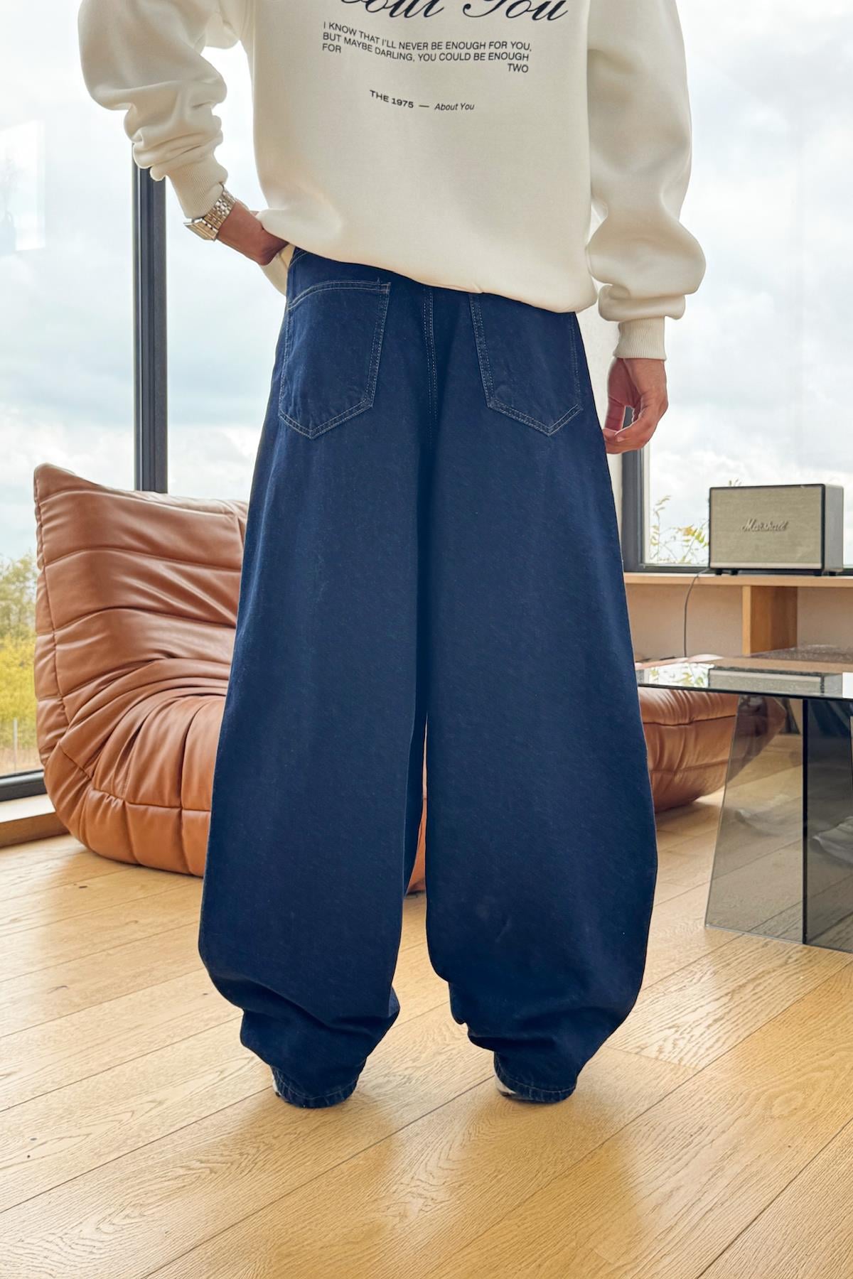 Basic Baggy Jean Lacivert