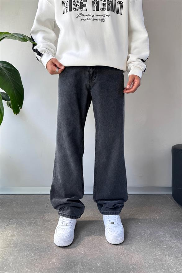 Basic Antrasit Baggy Jean